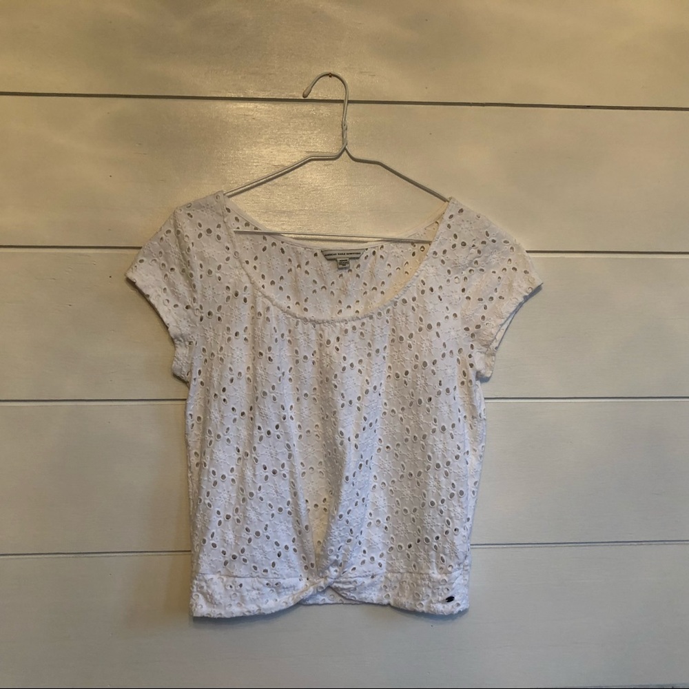 White Lace Crop Top